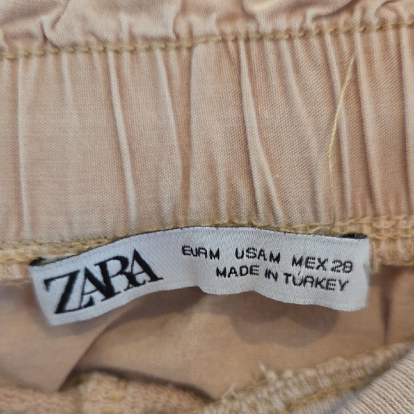 Zara Beige Elastic Waist Skirt - Picture 2 of 7